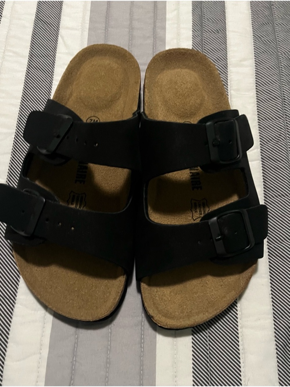 New Woman’s Black Cushionaire sandals 7M